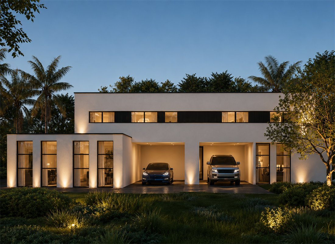 Terrace view of U-Shaped Garden Family Home